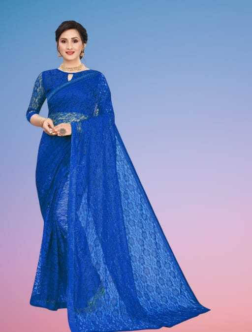 SAREEYA16 Cotton Blend Self Design Regular Saree With Unstitched Blouse Piece ( Navy Blue ) SAREEYA16 Cotton Blend Self Design Regular Saree With Unstitched Blouse Piece ( Navy Blue )