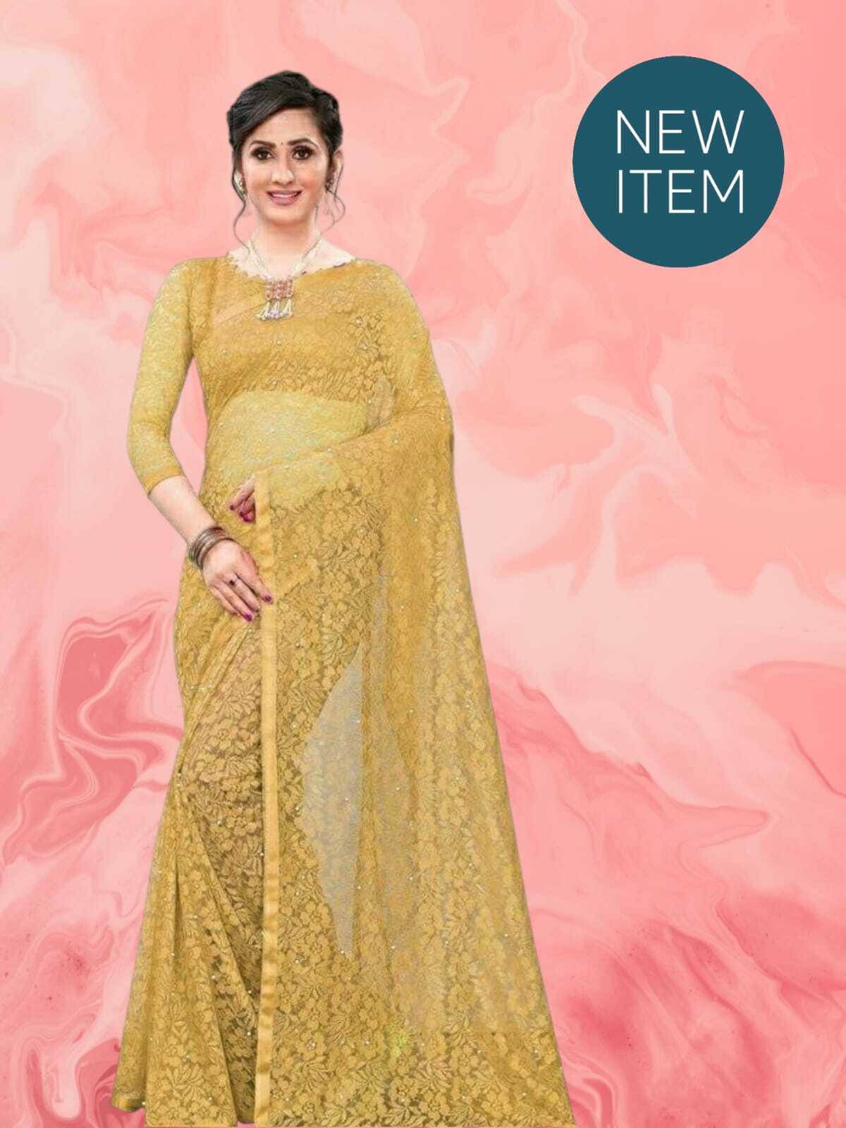 SAREEYA16 Cotton Blend Self Design Regular Saree With Unstitched Blouse Piece ( Gold ) SAREEYA16 Cotton Blend Self Design Regular Saree With Unstitched Blouse Piece ( Gold )