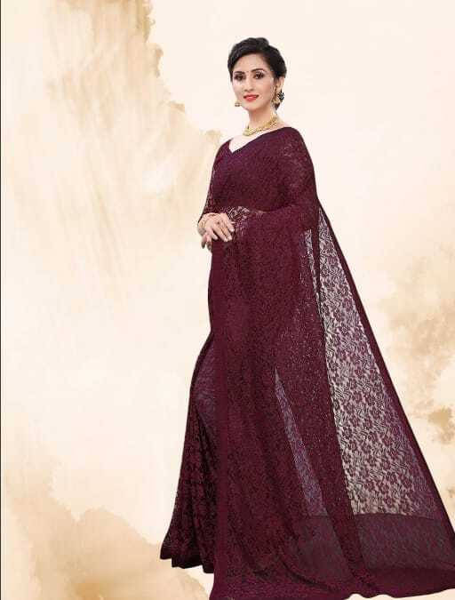 SAREEYA16 Cotton Blend Self Design Regular Saree With Unstitched Blouse Piece ( Maroon ) SAREEYA16 Cotton Blend Self Design Regular Saree With Unstitched Blouse Piece ( Maroon )