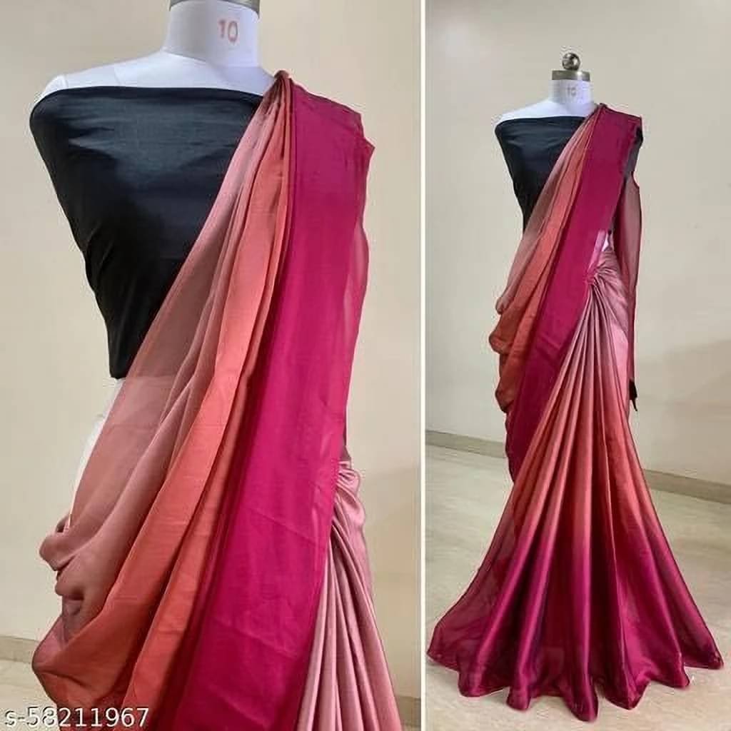 SAREEYA16 Georgette Dyed Regular Saree With Unstitched Blouse Piece ( Pink ) SAREEYA16 Georgette Dyed Regular Saree With Unstitched Blouse Piece ( Pink )