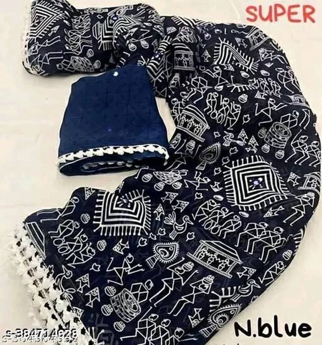 SAREEYA16 Georgette Printed Regular Saree With Stitched Blouse ( Blue ) SAREEYA16 Georgette Printed Regular Saree With Stitched Blouse ( Blue )