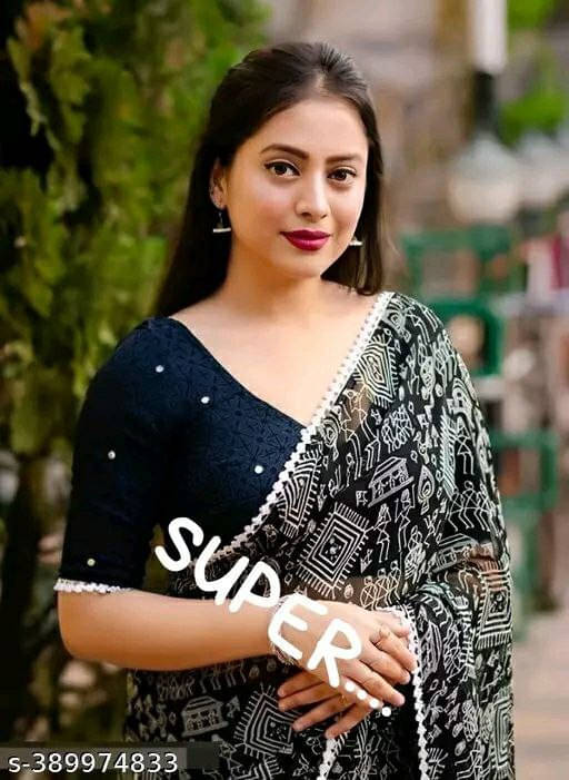SAREEYA16 Georgette Printed Regular Saree With Unstitched Blouse Piece ( Brown ) SAREEYA16 Georgette Printed Regular Saree With Unstitched Blouse Piece ( Brown )