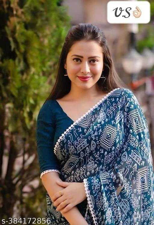 SAREEYA16 Georgette Printed Regular Saree With Unstitched Blouse Piece ( Light Green ) SAREEYA16 Georgette Printed Regular Saree With Unstitched Blouse Piece ( Light Green )