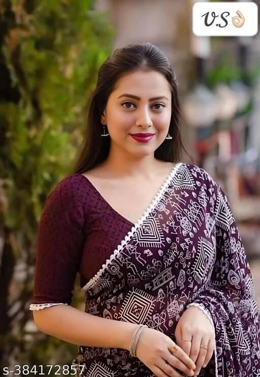     			SAREEYA16 Georgette Printed Regular Saree With Unstitched Blouse Piece ( Purple )
