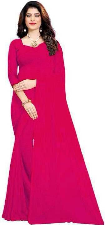 SAREEYA16 Georgette Self Design Regular Saree With Unstitched Blouse Piece ( Pink ) SAREEYA16 Georgette Self Design Regular Saree With Unstitched Blouse Piece ( Pink )