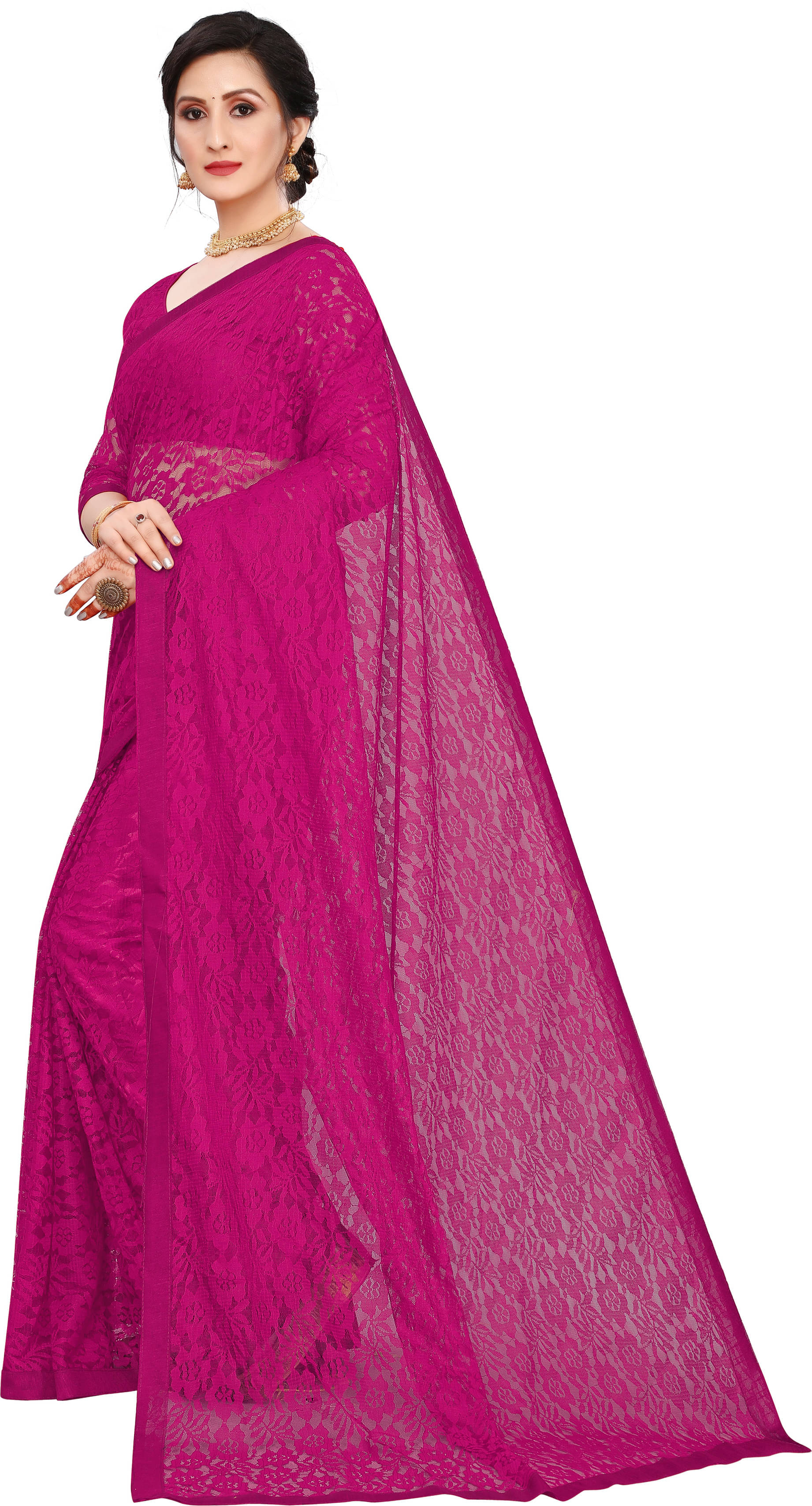 SAREEYA16 Net Self Design Regular Saree With Unstitched Blouse Piece ( Blue ) SAREEYA16 Net Self Design Regular Saree With Unstitched Blouse Piece ( Blue )