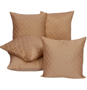    			SHADAB Set of 5 Silk Striped Square Cushion Cover (40X40)cm - Beige