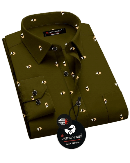 SHREE VASTRA HOUSE Cotton Blend Regular Fit Printed Full Sleeves Men's Casual Shirt - Light Green ( Pack of 1 ) SHREE VASTRA HOUSE Cotton Blend Regular Fit Printed Full Sleeves Men's Casual Shirt - Light Green ( Pack of 1 )