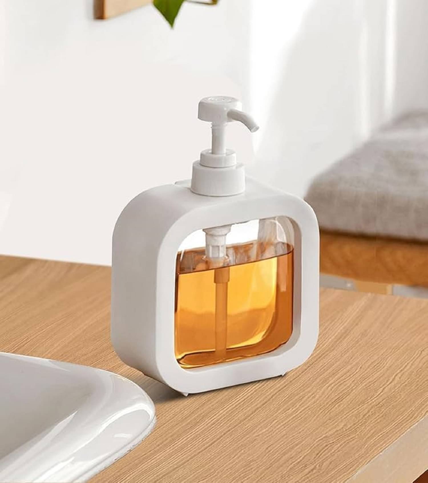     			Shampoo Dispenser Bottle (300ml) Kitchen Hand and Dish Soap Dispenser Set, Shower Bottles Refillable with Labels, Empty Dispenser for Shampoo, Conditioner, Body Wash (Pack of 1) (300ml)