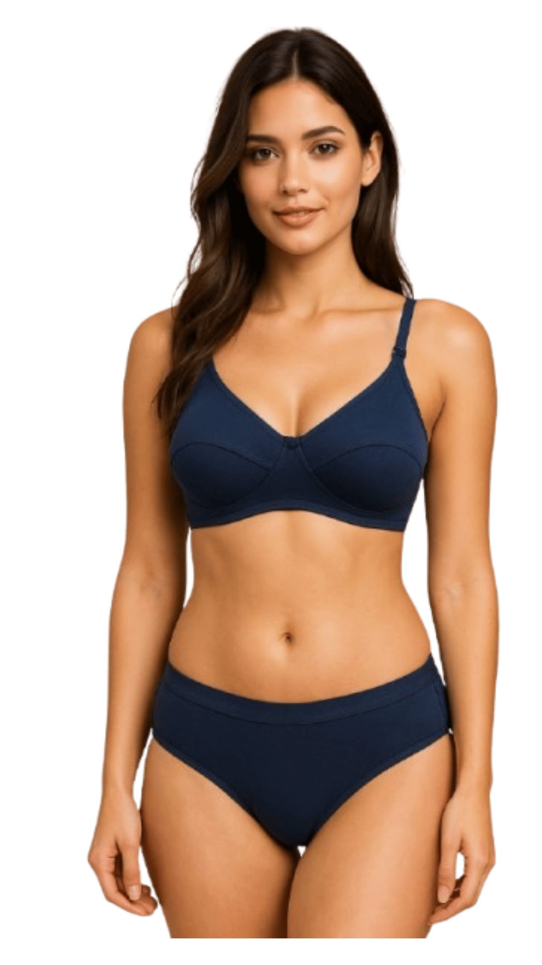 SportZone Cotton Lycra Non Padded Bra & Panty Set ( Navy Blue , Pack of 1 )     			SportZone Cotton Lycra Non Padded Bra & Panty Set ( Navy Blue , Pack of 1 )