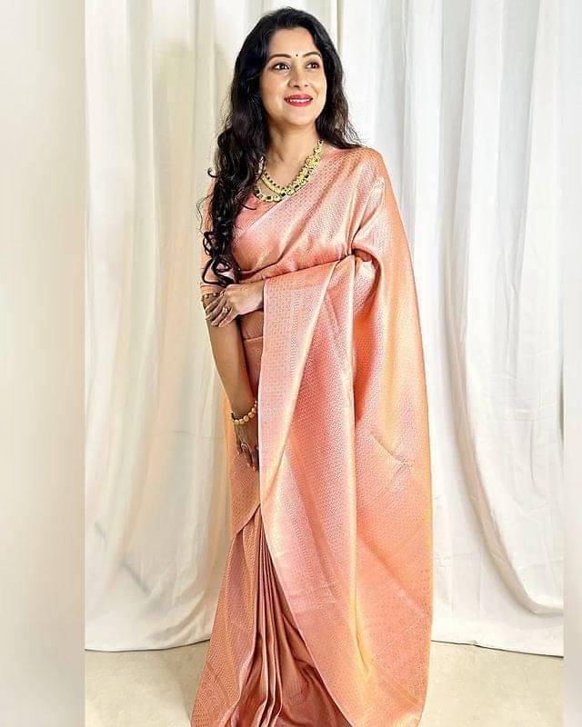 THE PRIVATE LABLE Linen Printed Banarasi saree With Unstitched Blouse Piece ( Orange ) THE PRIVATE LABLE Linen Printed Banarasi saree With Unstitched Blouse Piece ( Orange )
