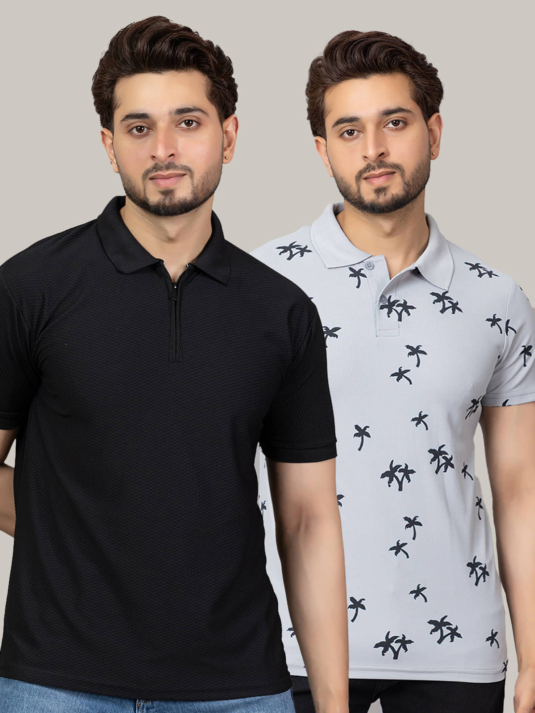 TRIUS Men Cotton Blend Regular Fit Solid Polo T Shirt ( Black ) TRIUS Men Cotton Blend Regular Fit Solid Polo T Shirt ( Black )