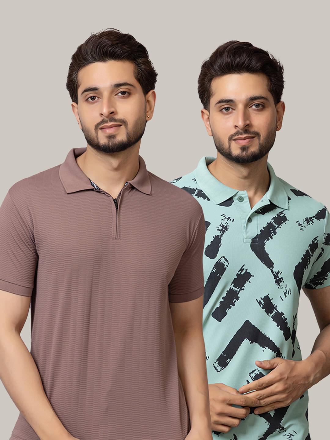 TRIUS Men Cotton Blend Regular Fit Solid Polo T Shirt ( Brown )     			TRIUS Men Cotton Blend Regular Fit Solid Polo T Shirt ( Brown )