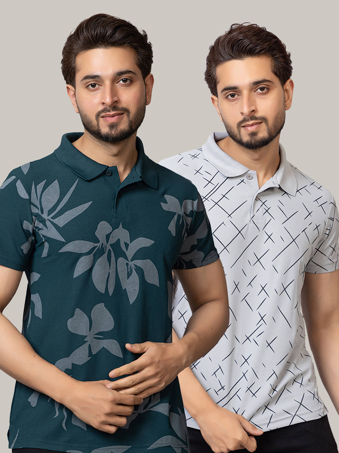 TRIUS Men Cotton Blend Regular Fit Printed Polo T Shirt ( Dark Green ) TRIUS Men Cotton Blend Regular Fit Printed Polo T Shirt ( Dark Green )