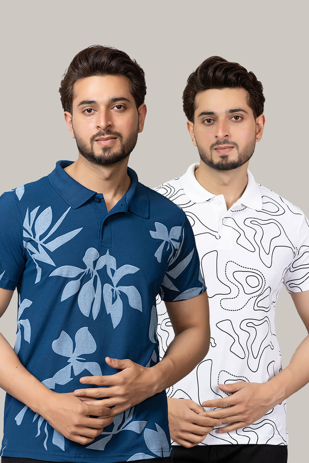 TRIUS Men Cotton Blend Regular Fit Printed Polo T Shirt ( Navy Blue ) TRIUS Men Cotton Blend Regular Fit Printed Polo T Shirt ( Navy Blue )