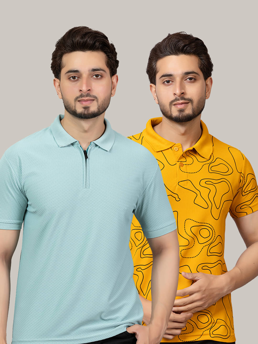     			TRIUS Men Cotton Blend Regular Fit Solid Polo T Shirt ( Turquoise )