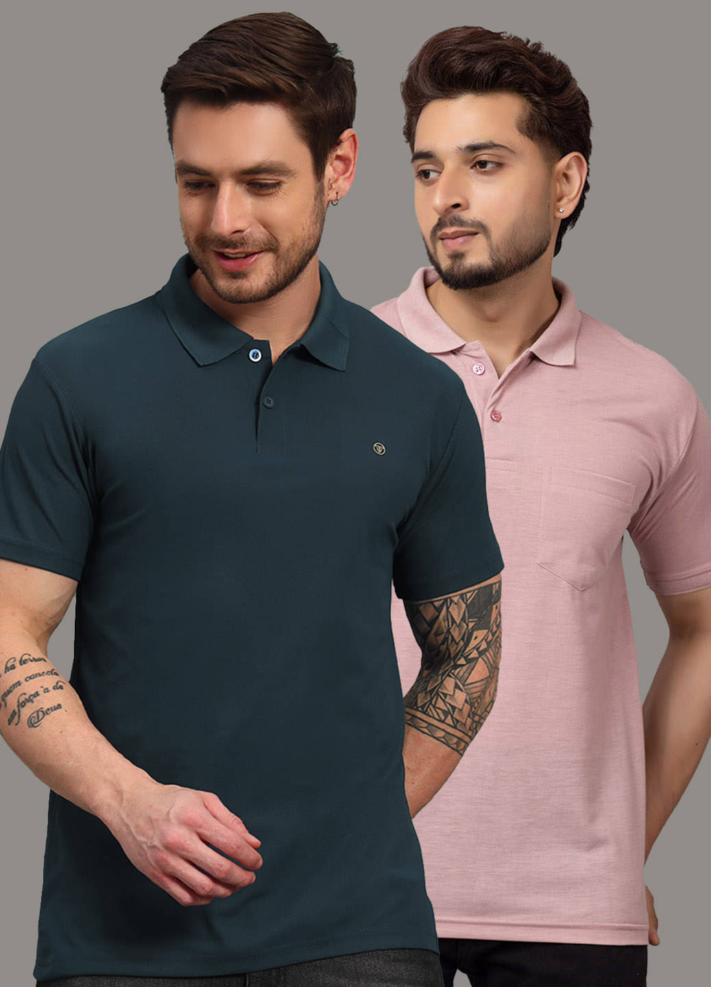    			TRIUS Men Cotton Blend Regular Fit Solid Polo T Shirt ( Dark Green )