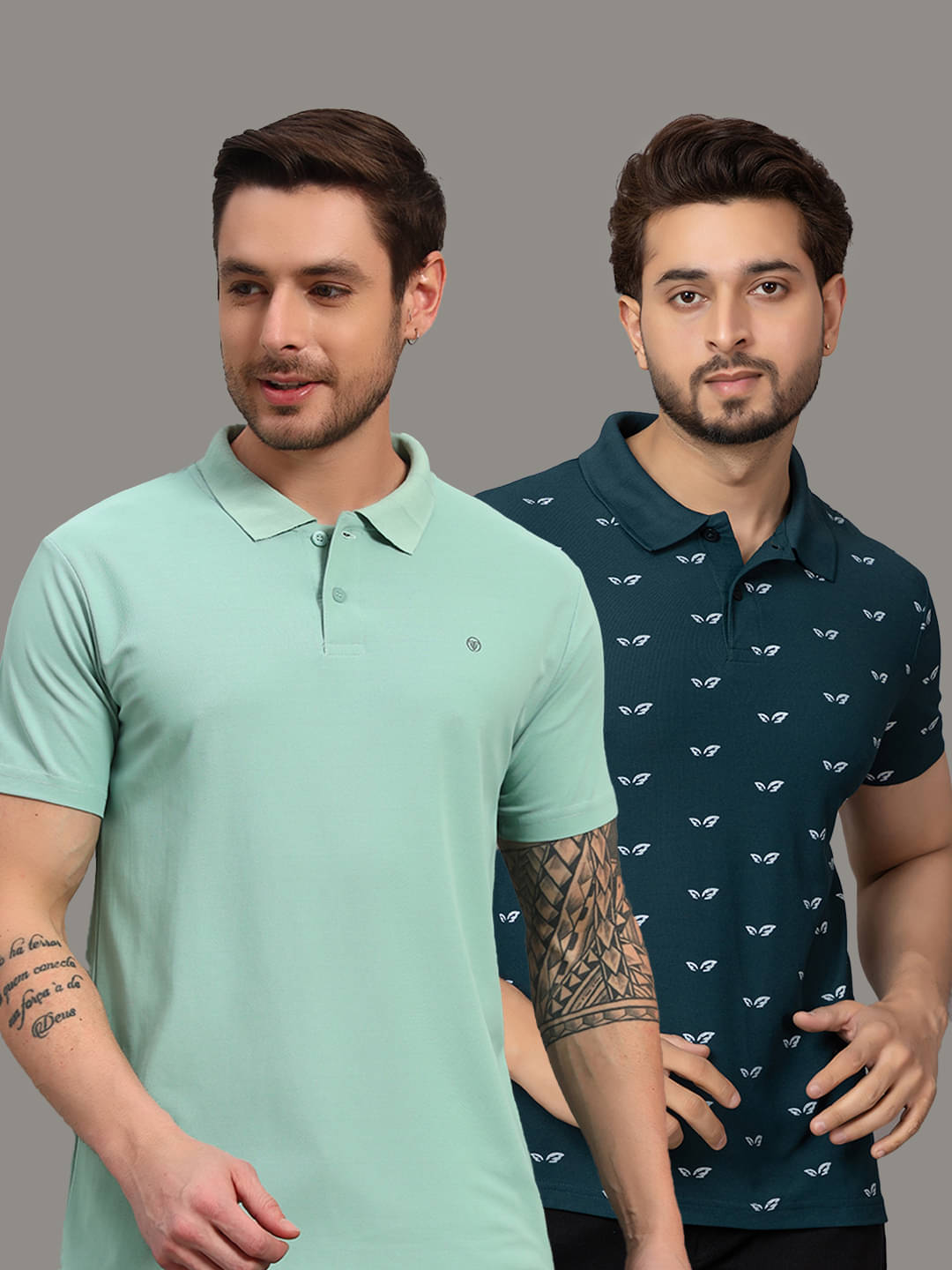 TRIUS Men Cotton Blend Regular Fit Solid Polo T Shirt ( Dark Green ) TRIUS Men Cotton Blend Regular Fit Solid Polo T Shirt ( Dark Green )