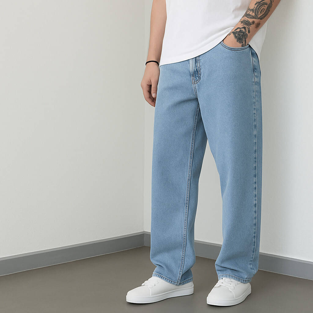     			VELTICK Clean Look Men's Jeans - Light Blue ( Pack of 1 )