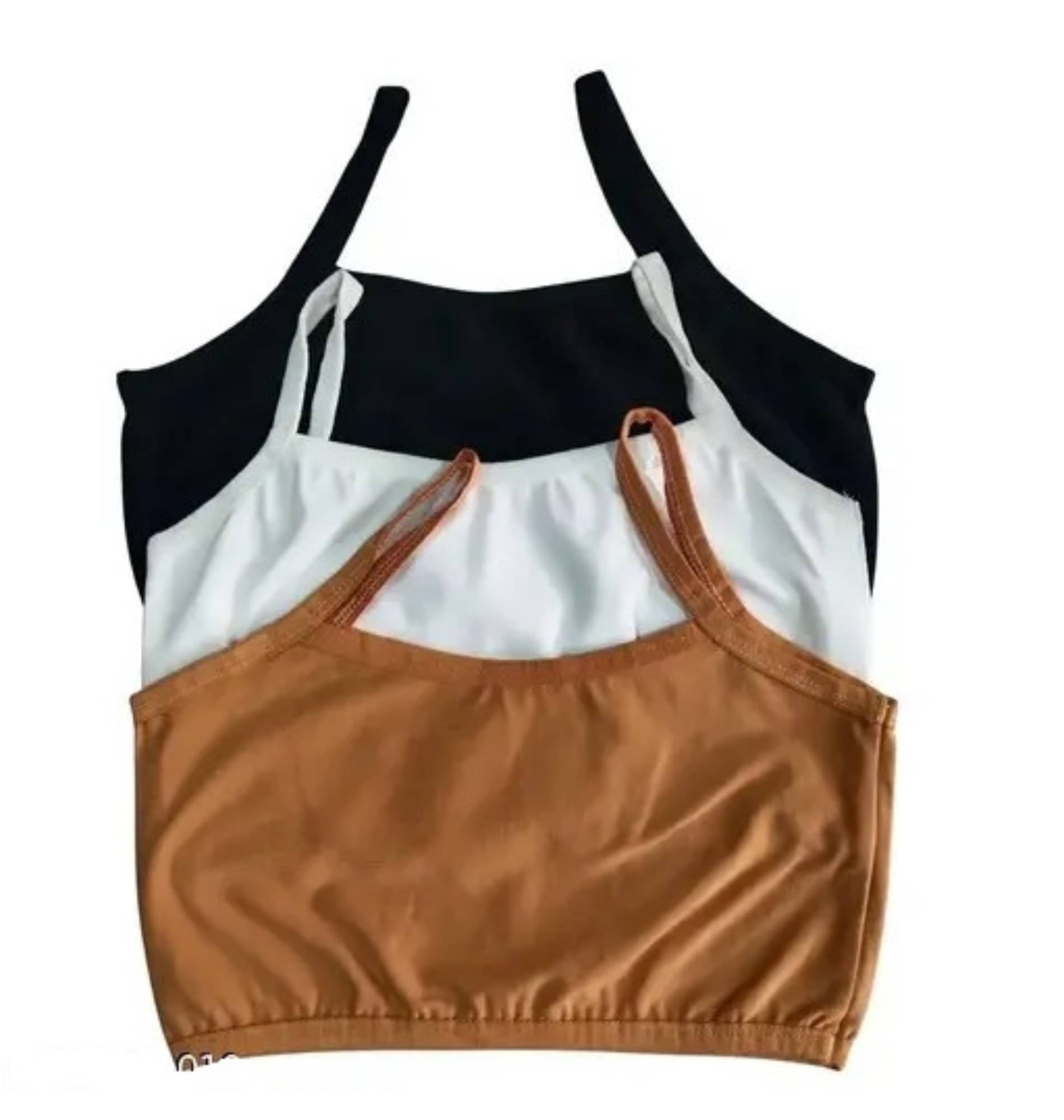     			VELVIZHI Pack of 3 Cotton Blend Non Padded Teenage Bra For Women ( Multicolor )