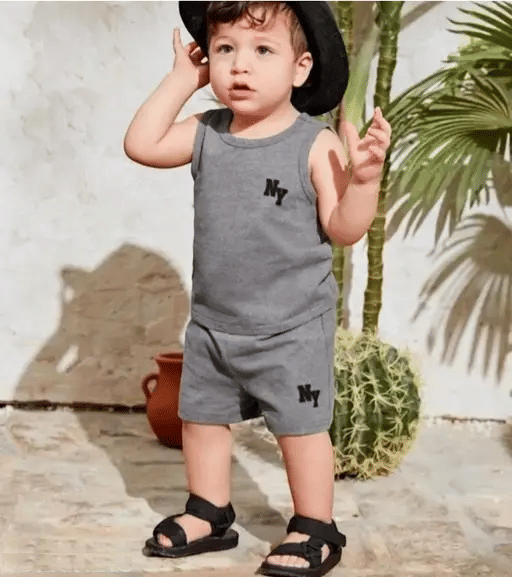 WESEVEN Pack of 1 Unisex Cotton Blend T-Shirt & Shorts Set ( Grey Melange ) WESEVEN Pack of 1 Unisex Cotton Blend T-Shirt & Shorts Set ( Grey Melange )