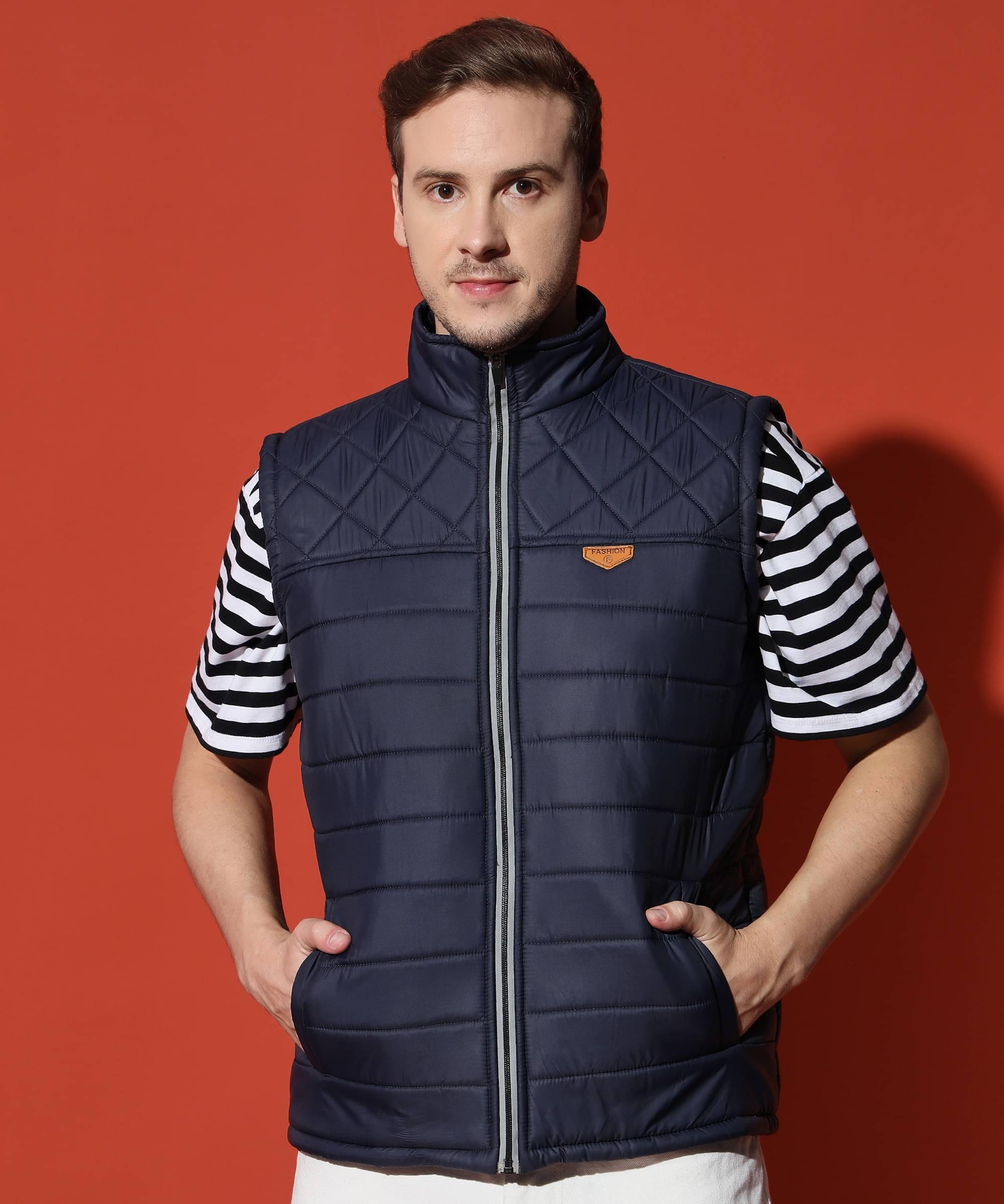     			ZEPPI Polyester Men's Puffer Jacket - Navy ( Pack of 1 )