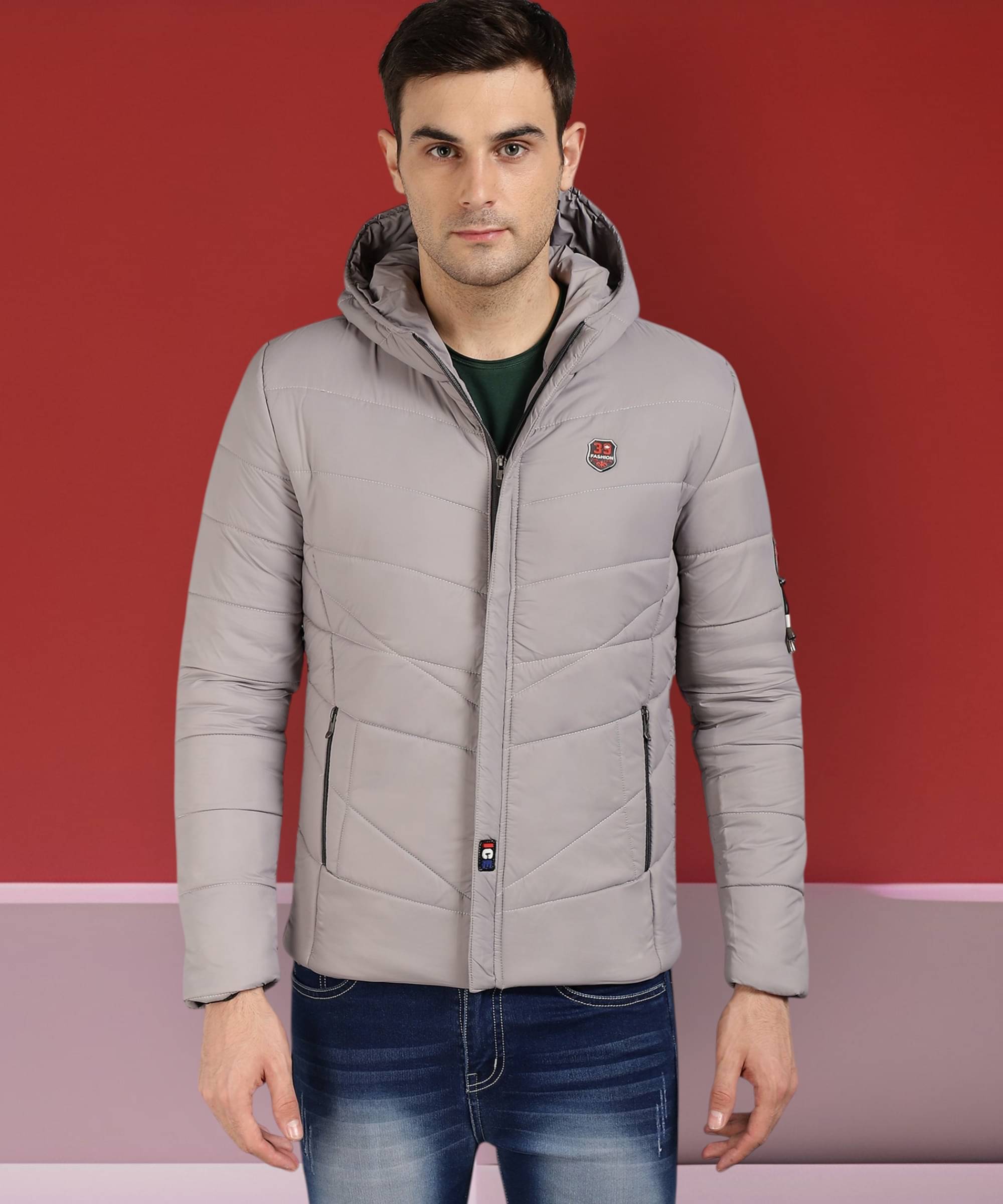 ZEPPI Polyester Men's Puffer Jacket - Grey ( Pack of 1 ) ZEPPI Polyester Men's Puffer Jacket - Grey ( Pack of 1 )