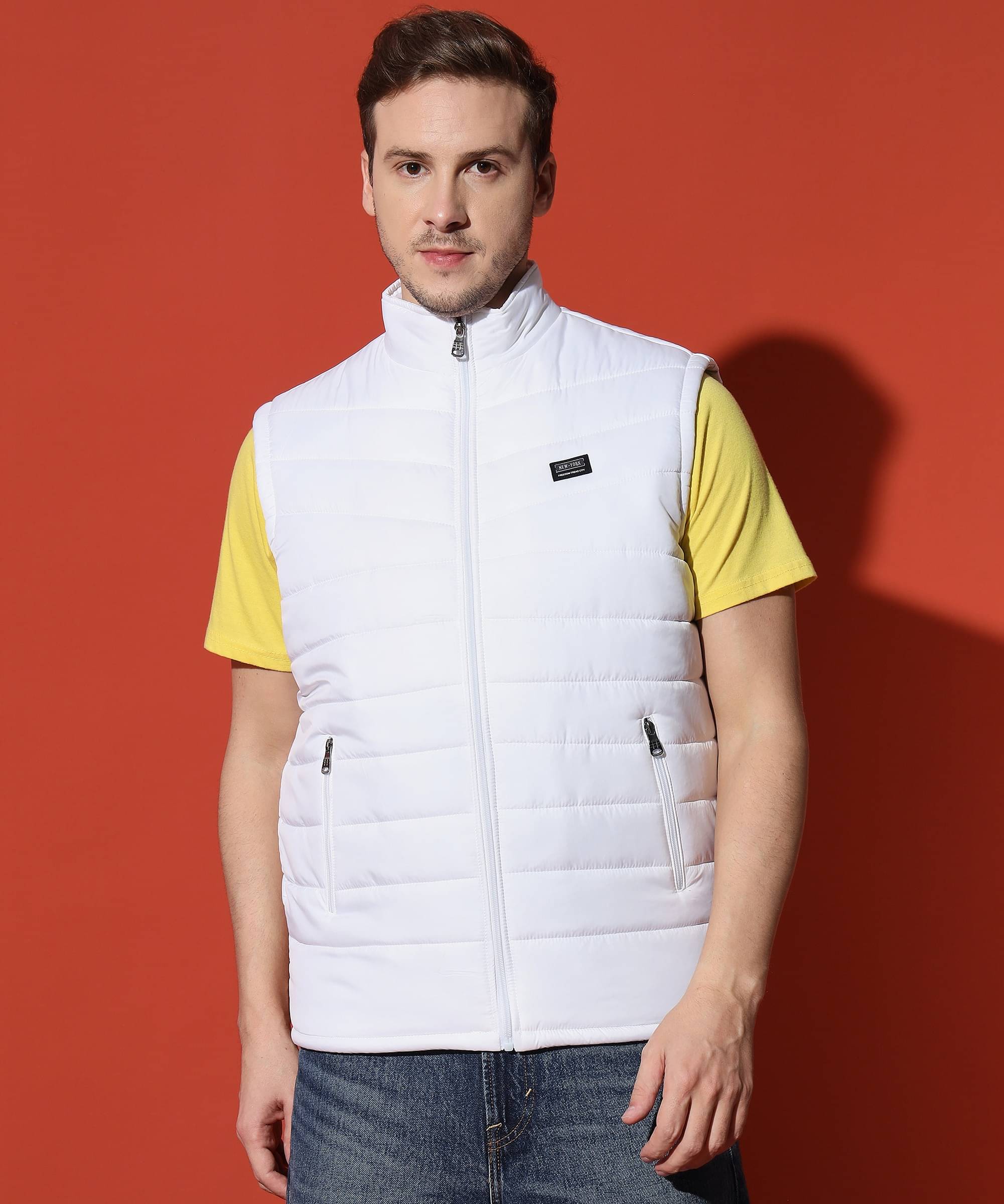 ZEPPI Polyester Men's Puffer Jacket - White ( Pack of 1 ) ZEPPI Polyester Men's Puffer Jacket - White ( Pack of 1 )