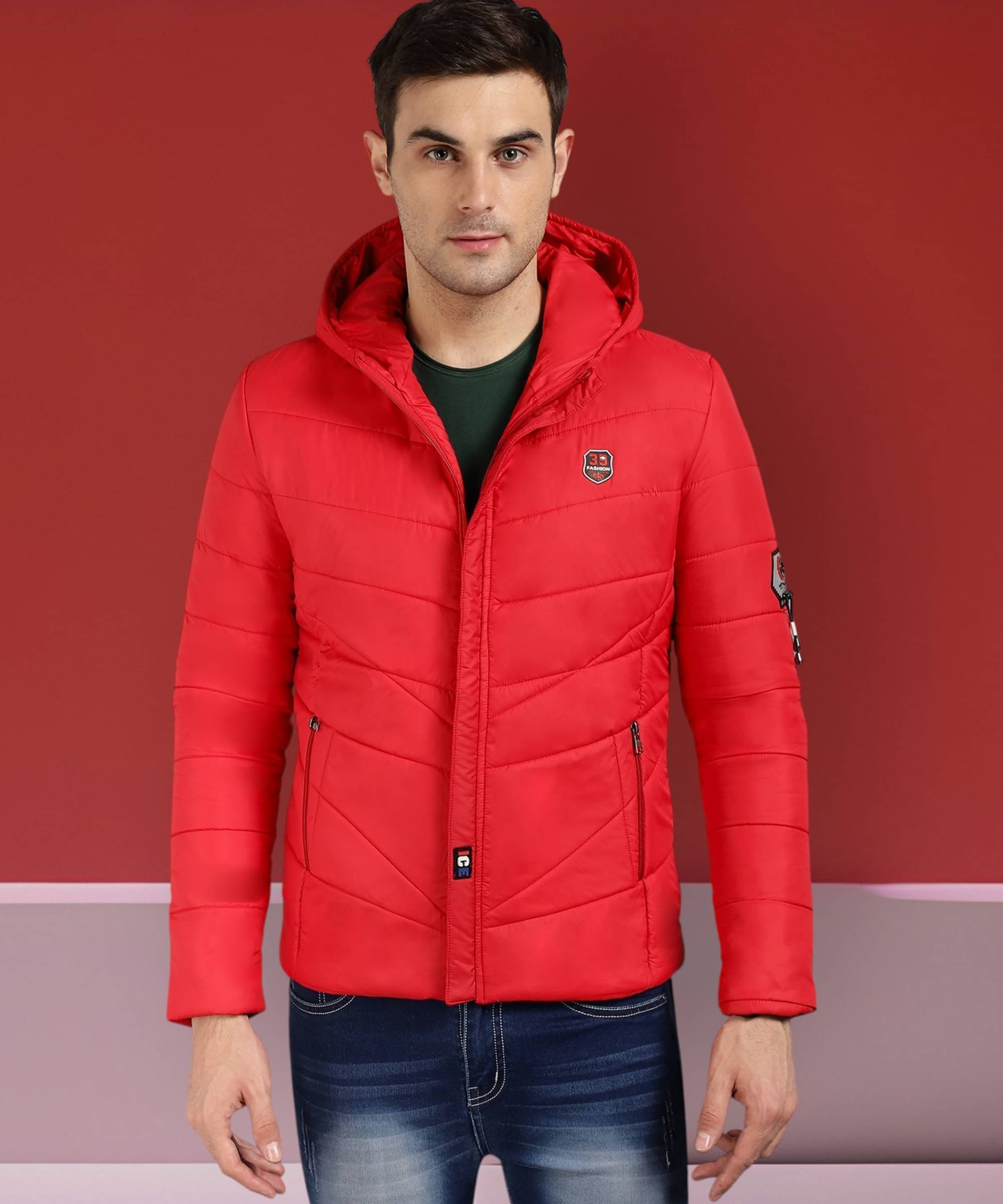     			ZEPPI Polyester Men's Puffer Jacket - Red ( Pack of 1 )