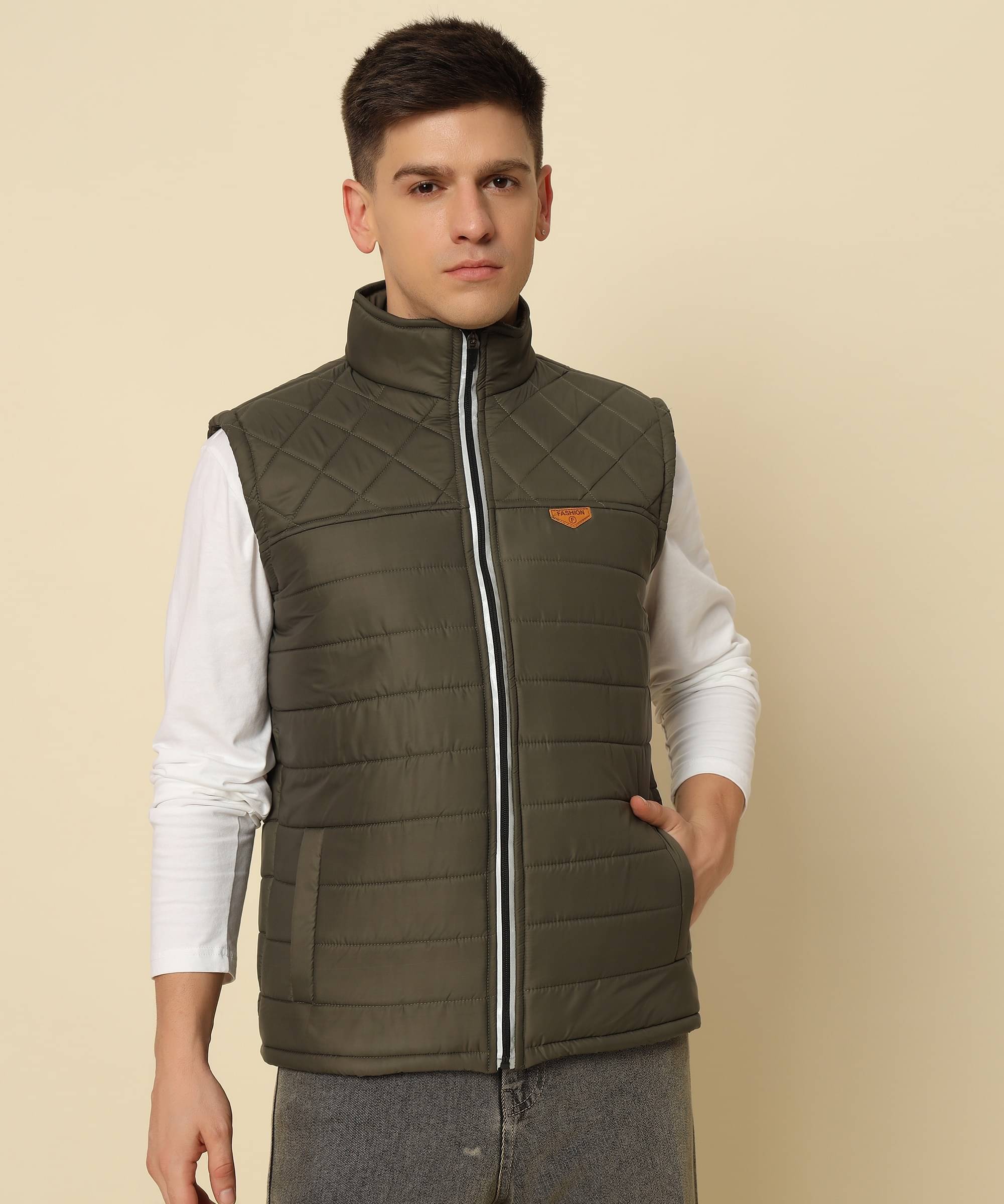     			ZEPPI Polyester Men's Puffer Jacket - Dark Green ( Pack of 1 )