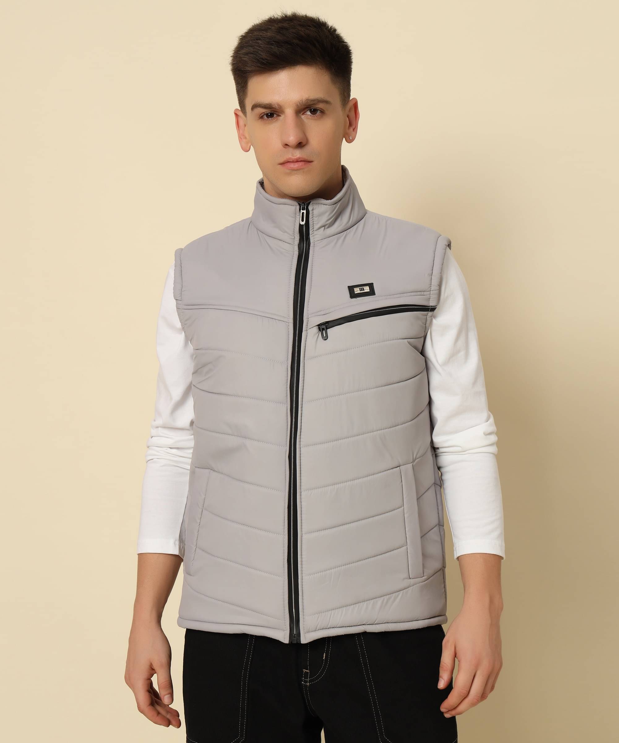     			ZEPPI Polyester Men's Puffer Jacket - Grey ( Pack of 1 )