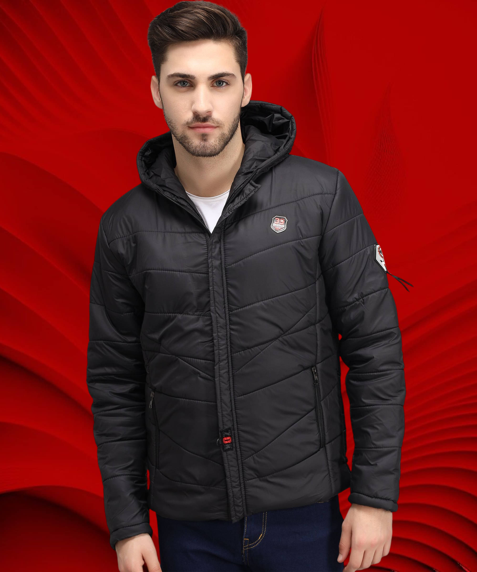     			ZEPPI Polyester Men's Puffer Jacket - Black ( Pack of 1 )