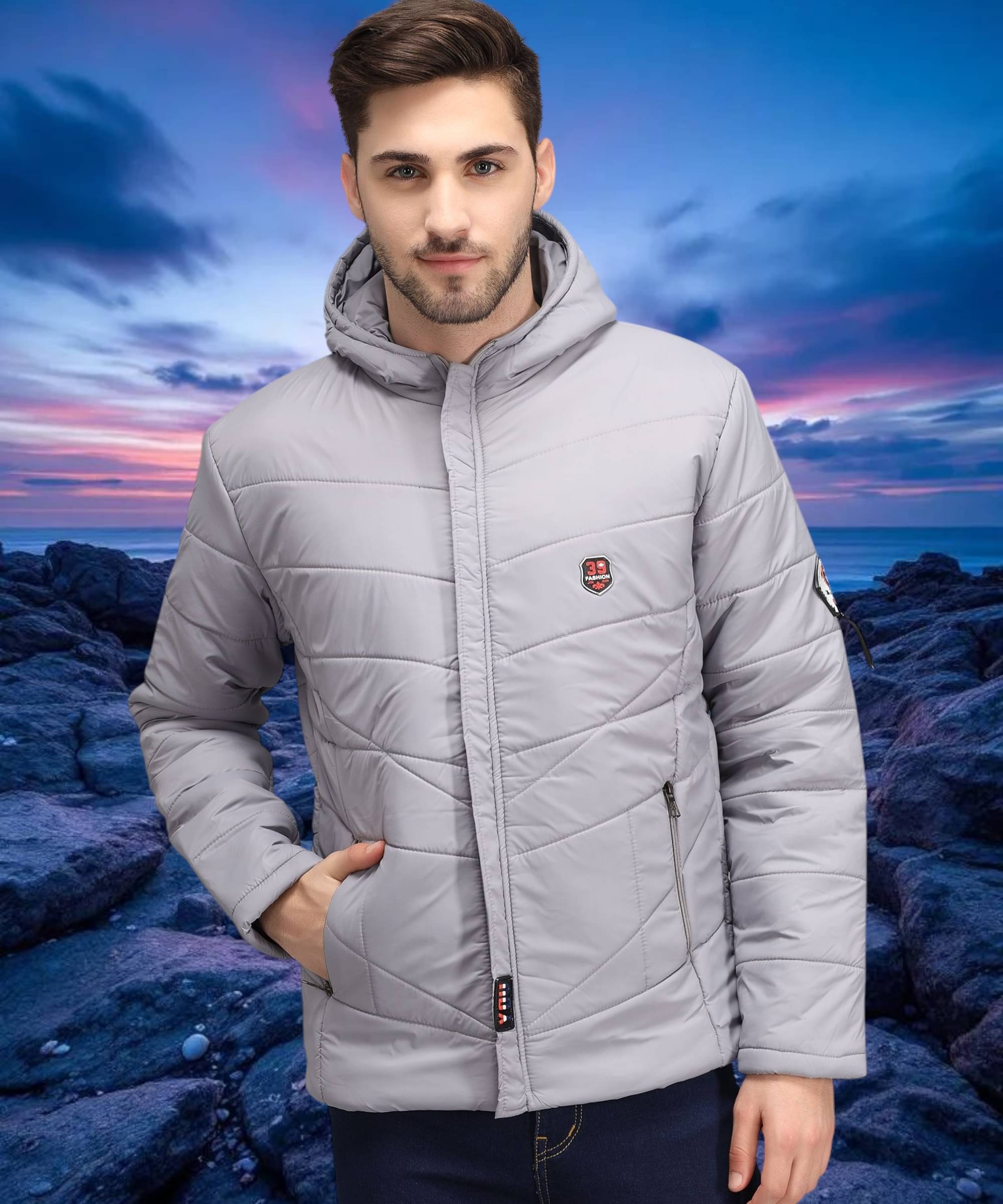 ZEPPI Polyester Men's Puffer Jacket - Grey ( Pack of 1 )     			ZEPPI Polyester Men's Puffer Jacket - Grey ( Pack of 1 )