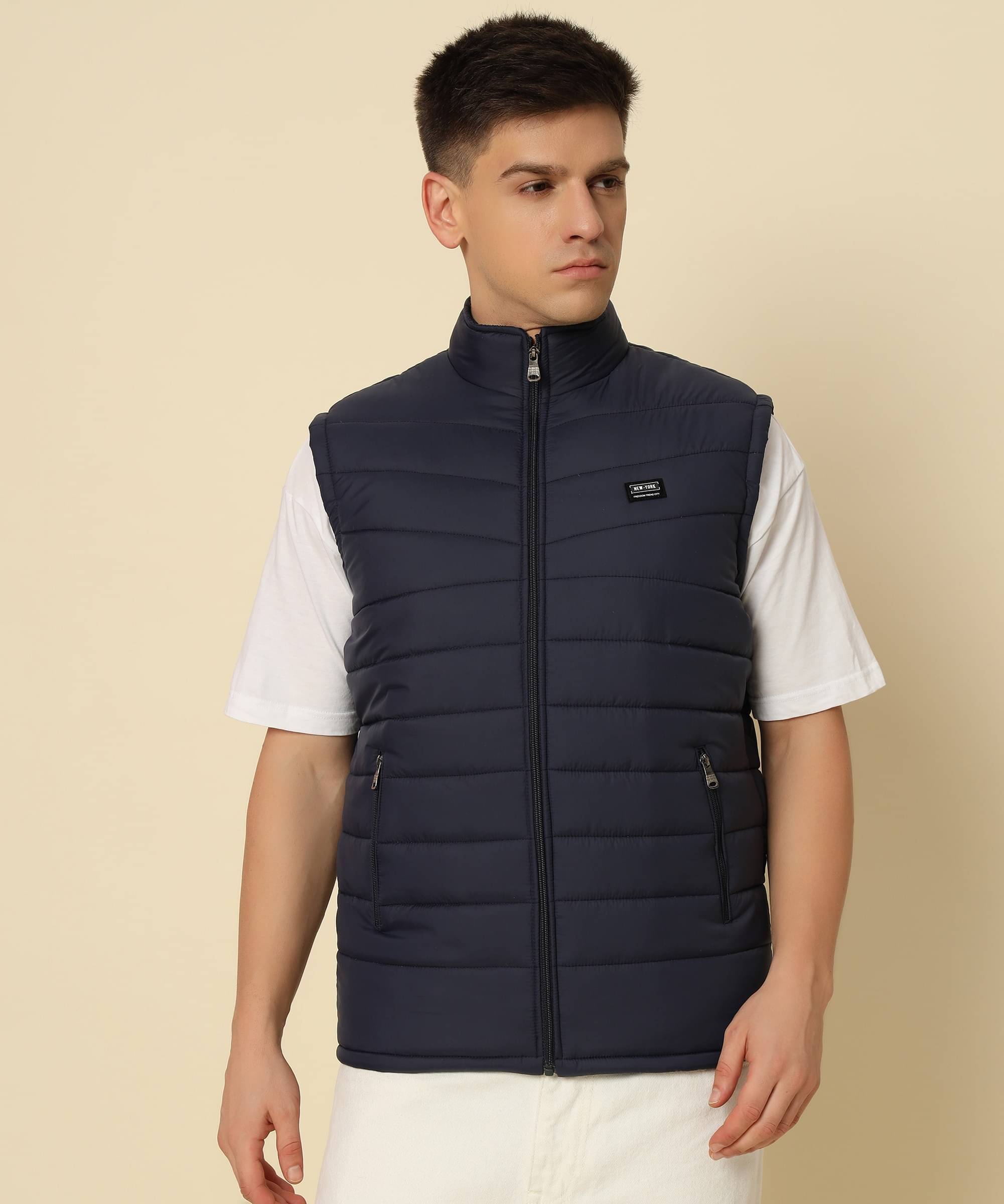     			ZEPPI Polyester Men's Puffer Jacket - Navy ( Pack of 1 )