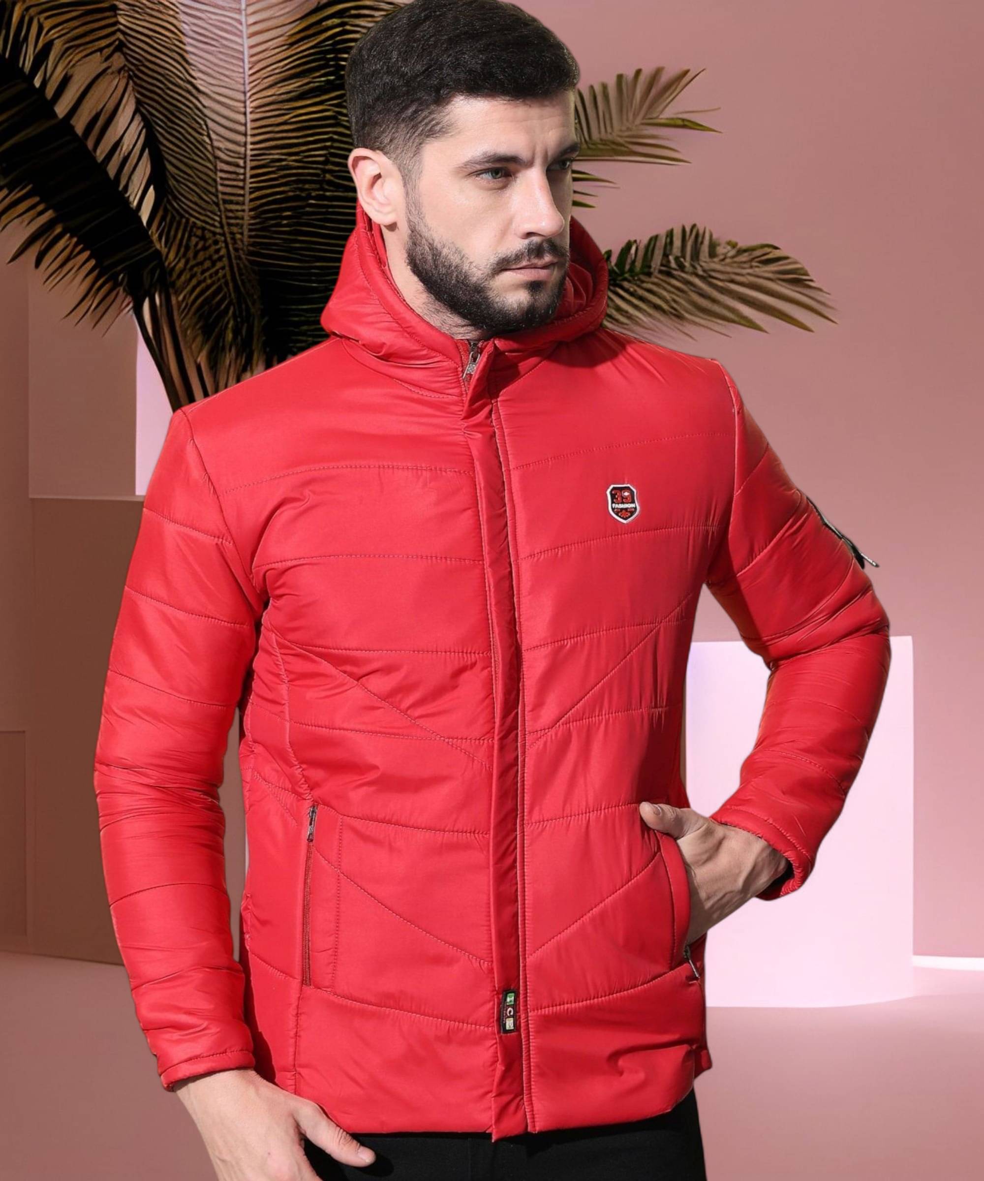     			ZEPPI Polyester Men's Puffer Jacket - Red ( Pack of 1 )