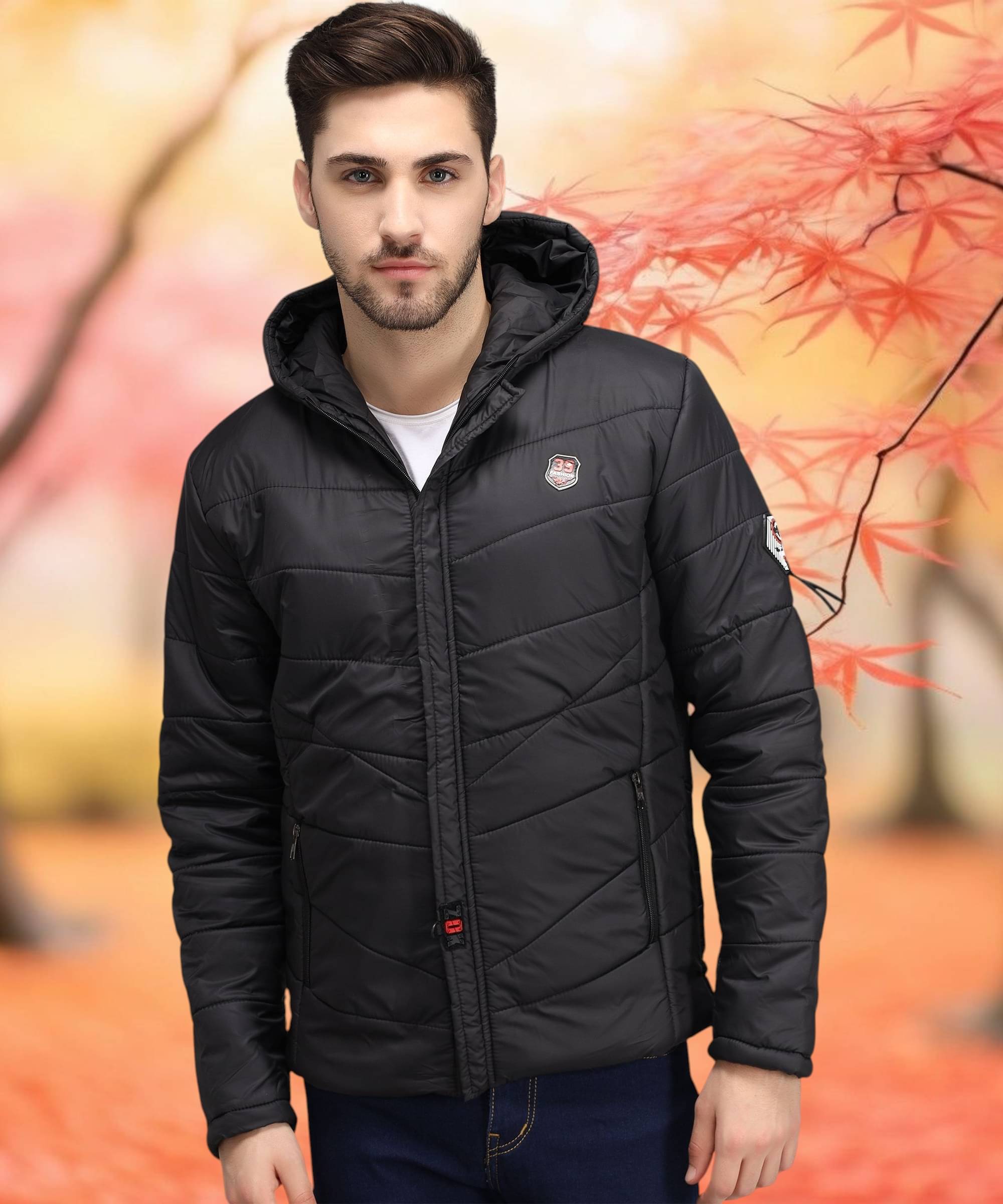     			ZEPPI Polyester Men's Puffer Jacket - Black ( Pack of 1 )