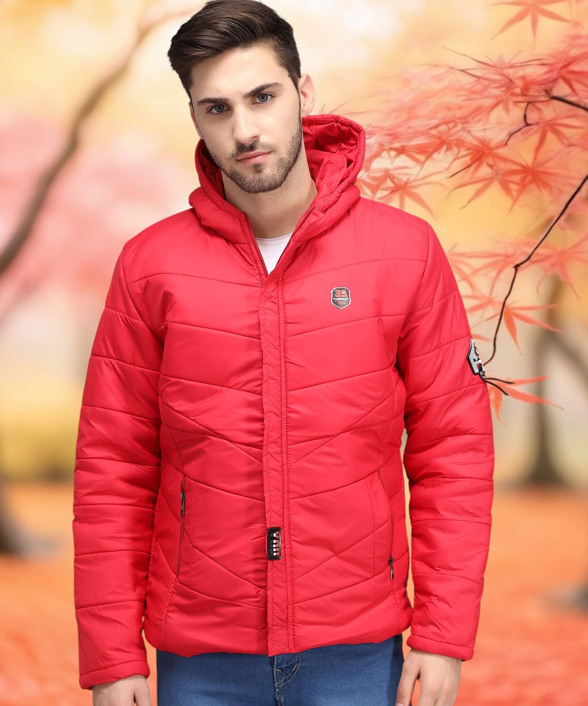     			ZEPPI Polyester Men's Puffer Jacket - Red ( Pack of 1 )