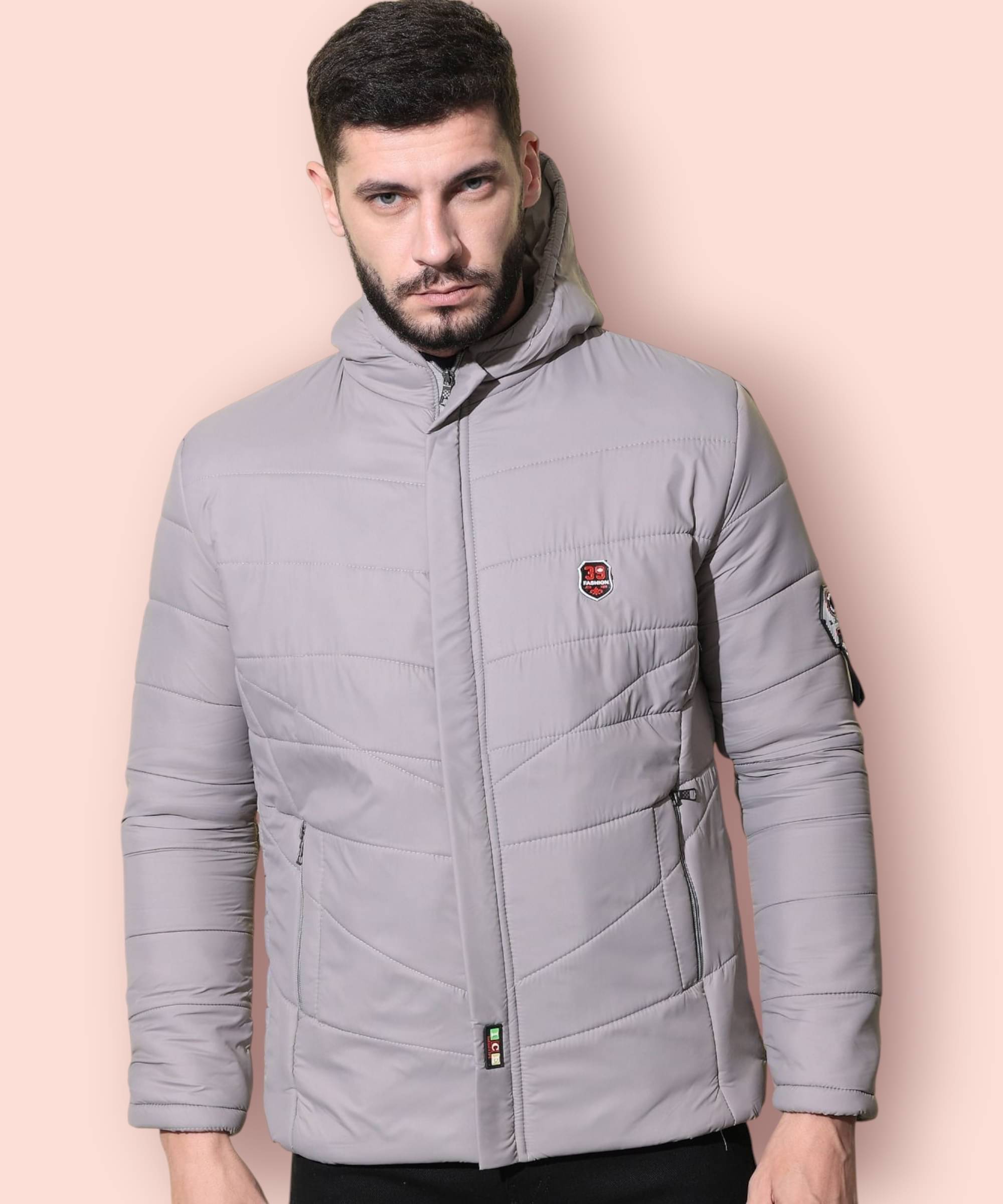 ZEPPI Polyester Men's Puffer Jacket - Grey ( Pack of 1 ) ZEPPI Polyester Men's Puffer Jacket - Grey ( Pack of 1 )