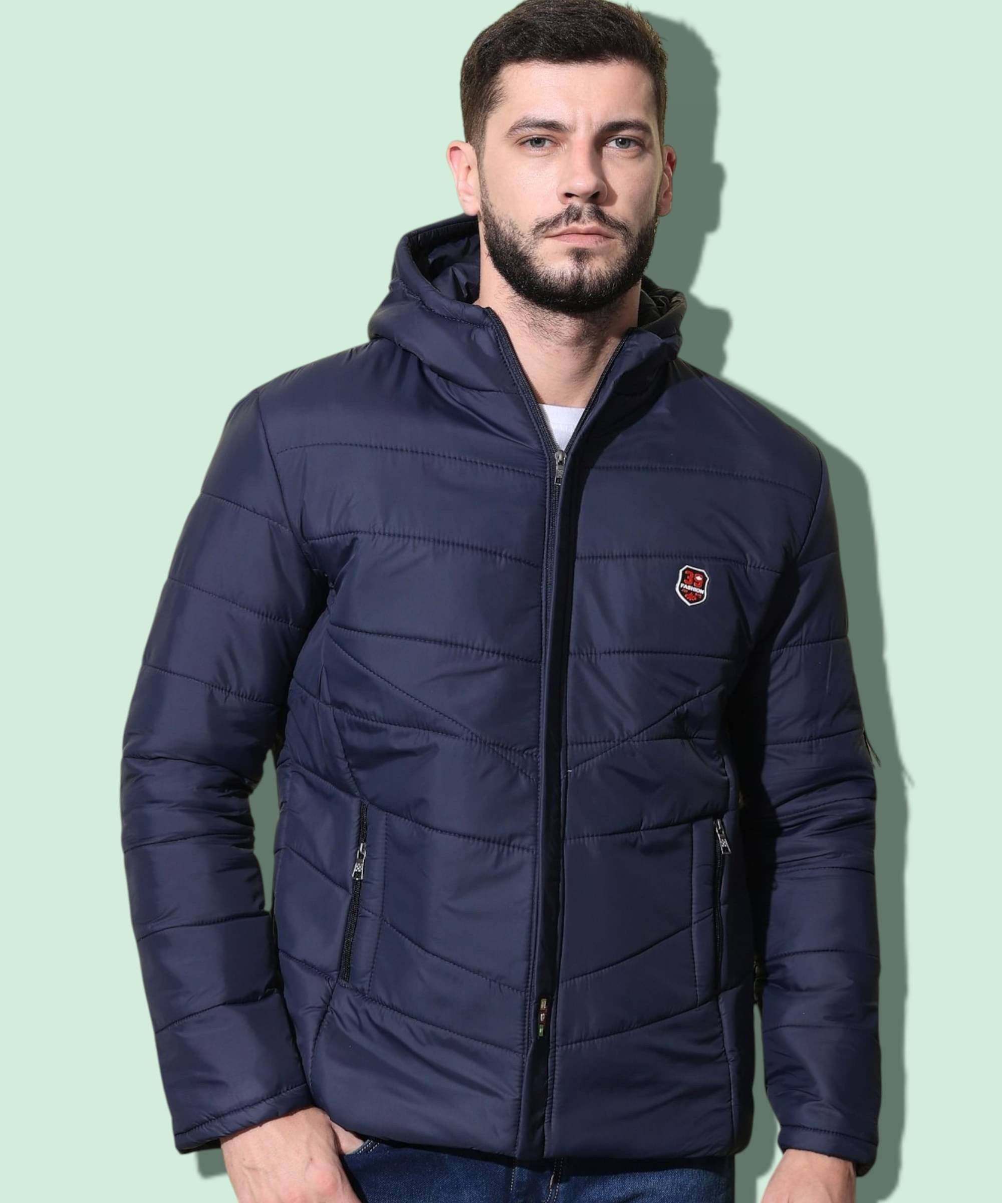 ZEPPI Polyester Men's Puffer Jacket - Navy ( Pack of 1 ) ZEPPI Polyester Men's Puffer Jacket - Navy ( Pack of 1 )