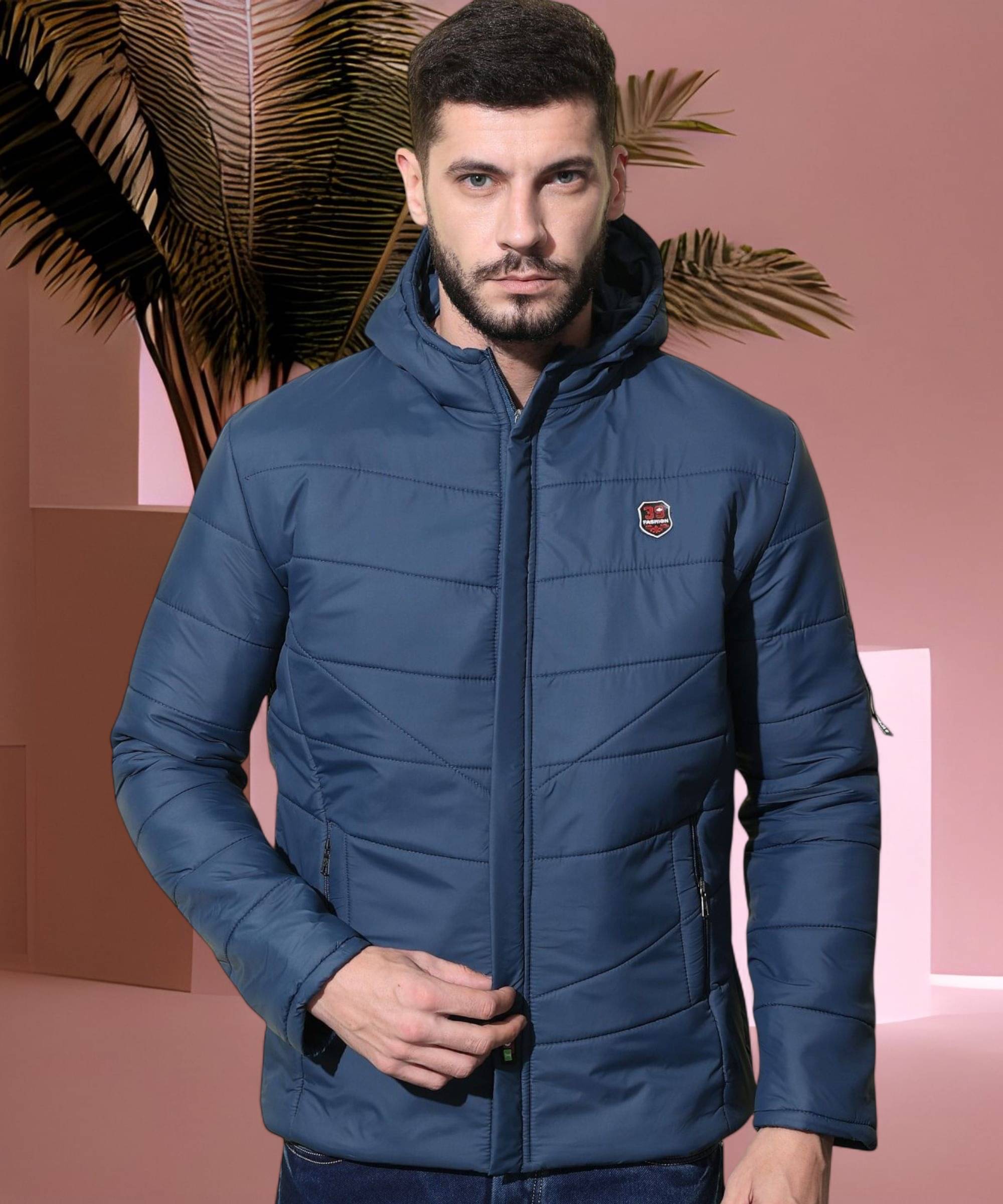     			ZEPPI Polyester Men's Puffer Jacket - Blue ( Pack of 1 )