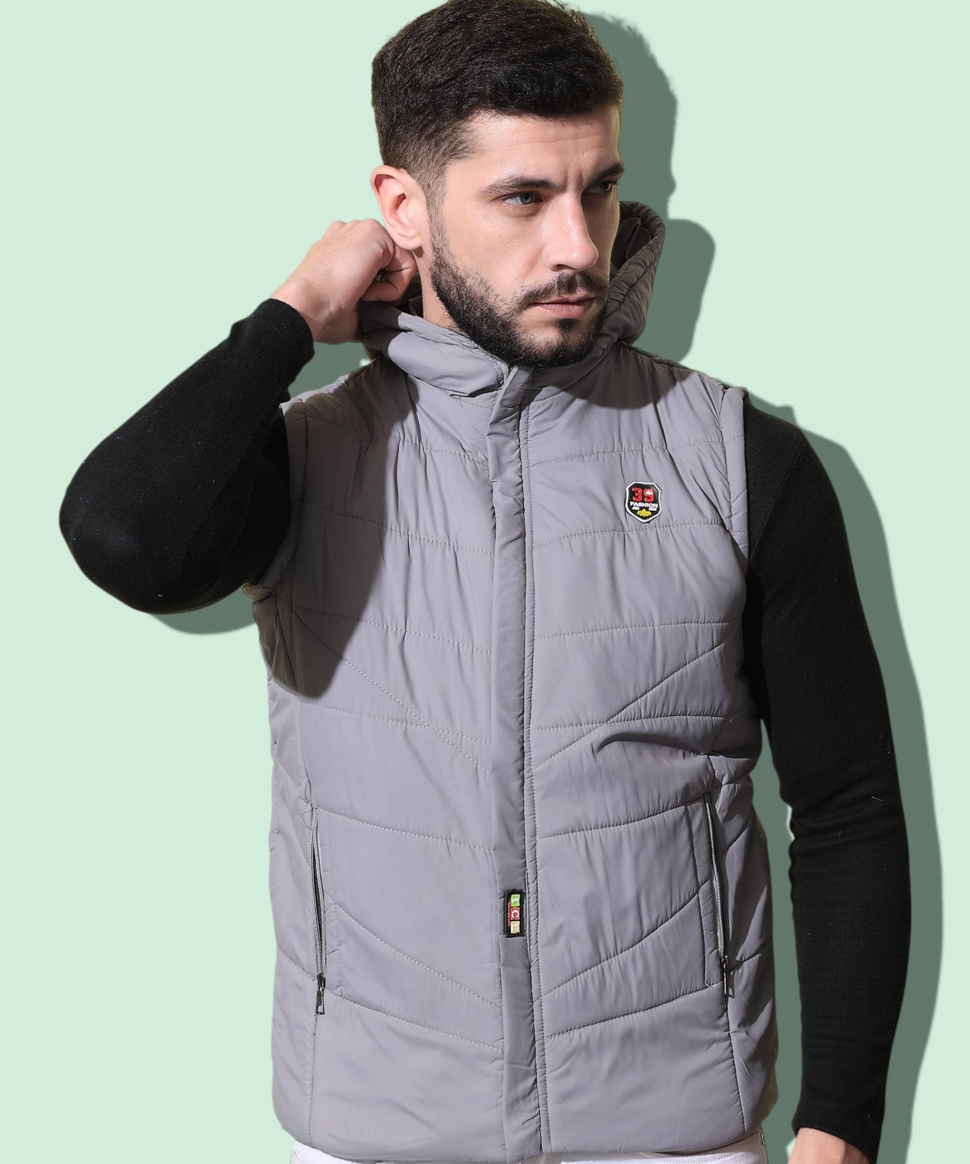     			ZEPPI Polyester Men's Puffer Jacket - Grey ( Pack of 1 )