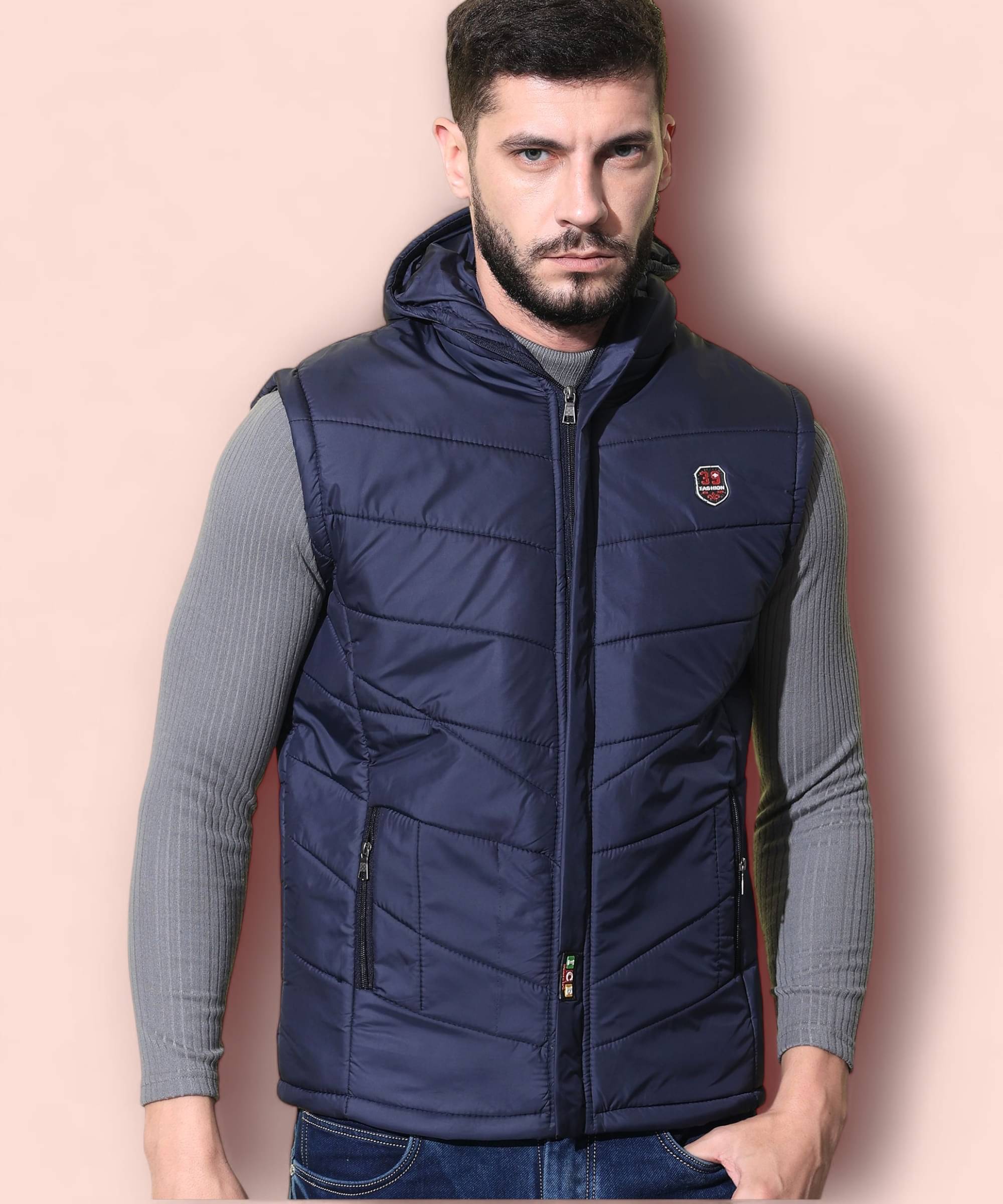 ZEPPI Polyester Men's Puffer Jacket - Navy ( Pack of 1 ) ZEPPI Polyester Men's Puffer Jacket - Navy ( Pack of 1 )