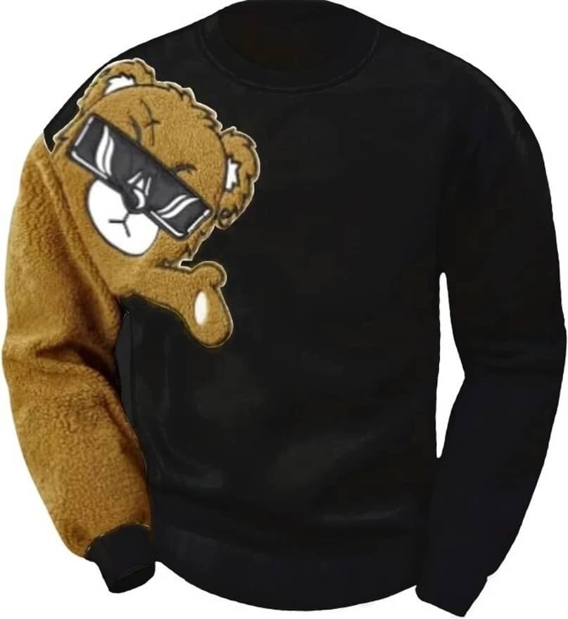     			eddicted Cotton Blend Round Neck Men's Sweatshirt - Black ( Pack of 1 )