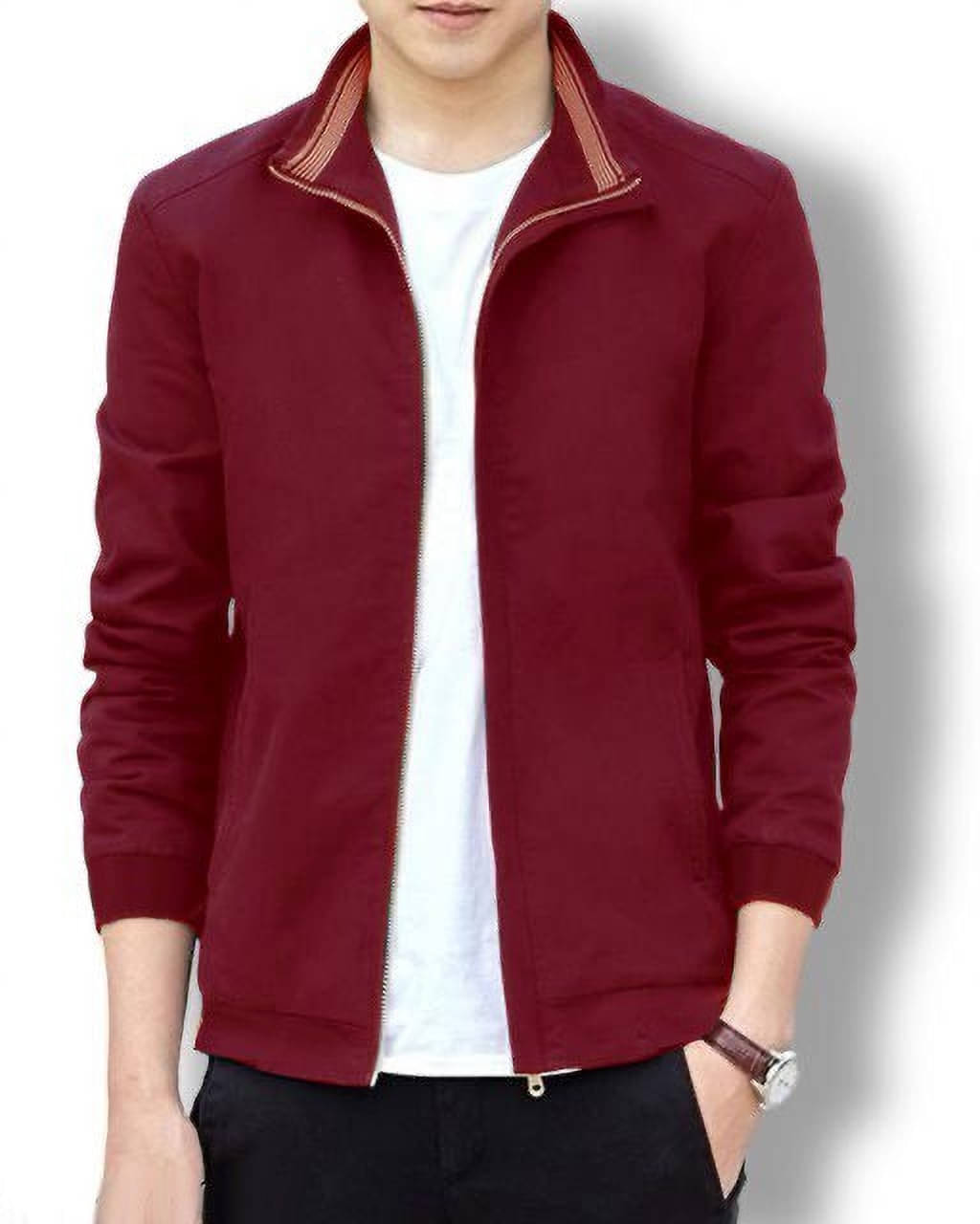 eddicted Polyester Men's Biker Jacket - Maroon ( Pack of 1 ) eddicted Polyester Men's Biker Jacket - Maroon ( Pack of 1 )
