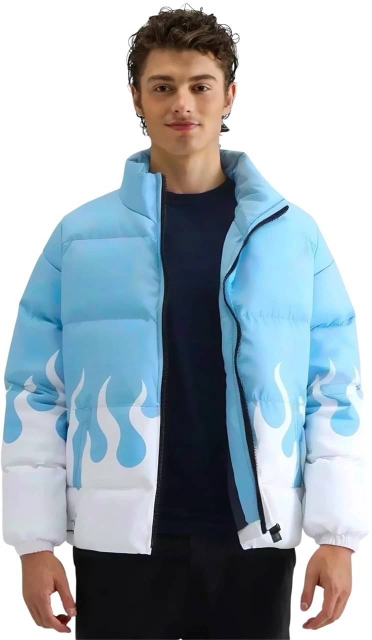eddicted Polyester Men's Puffer Jacket - Blue ( Pack of 1 ) eddicted Polyester Men's Puffer Jacket - Blue ( Pack of 1 )
