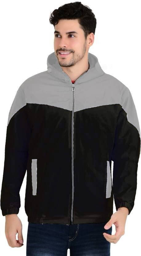     			eddicted Polyester Men's Windcheater Jacket - Grey ( Pack of 1 )