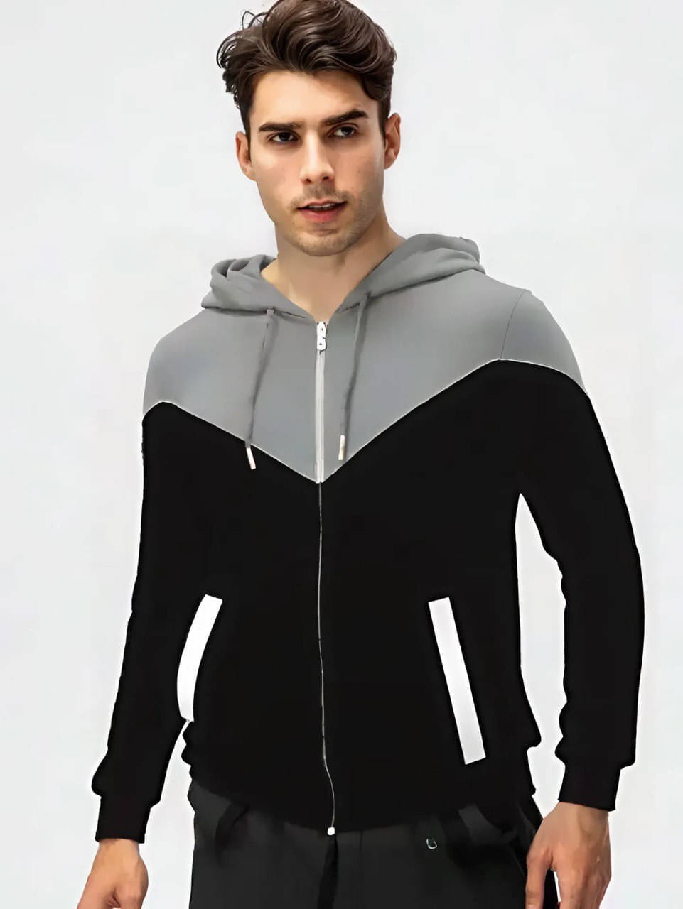     			eddicted Polyester Men's Windcheater Jacket - Grey ( Pack of 1 )