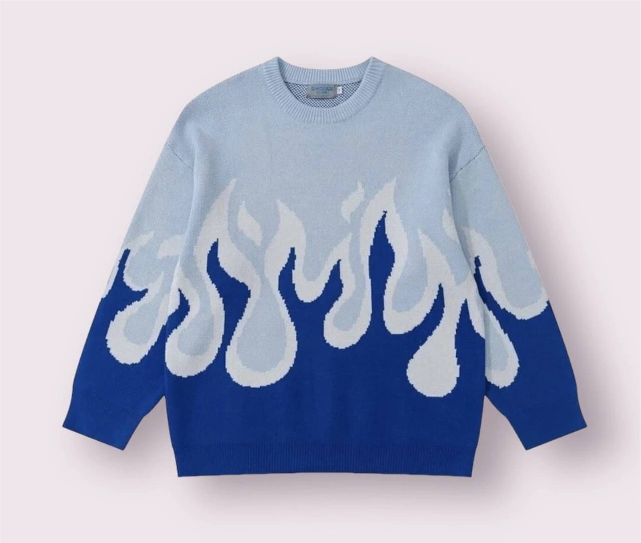     			eddicted Woollen Blend Round Neck Men's Full Sleeves Pullover Sweater - Blue ( Pack of 1 )
