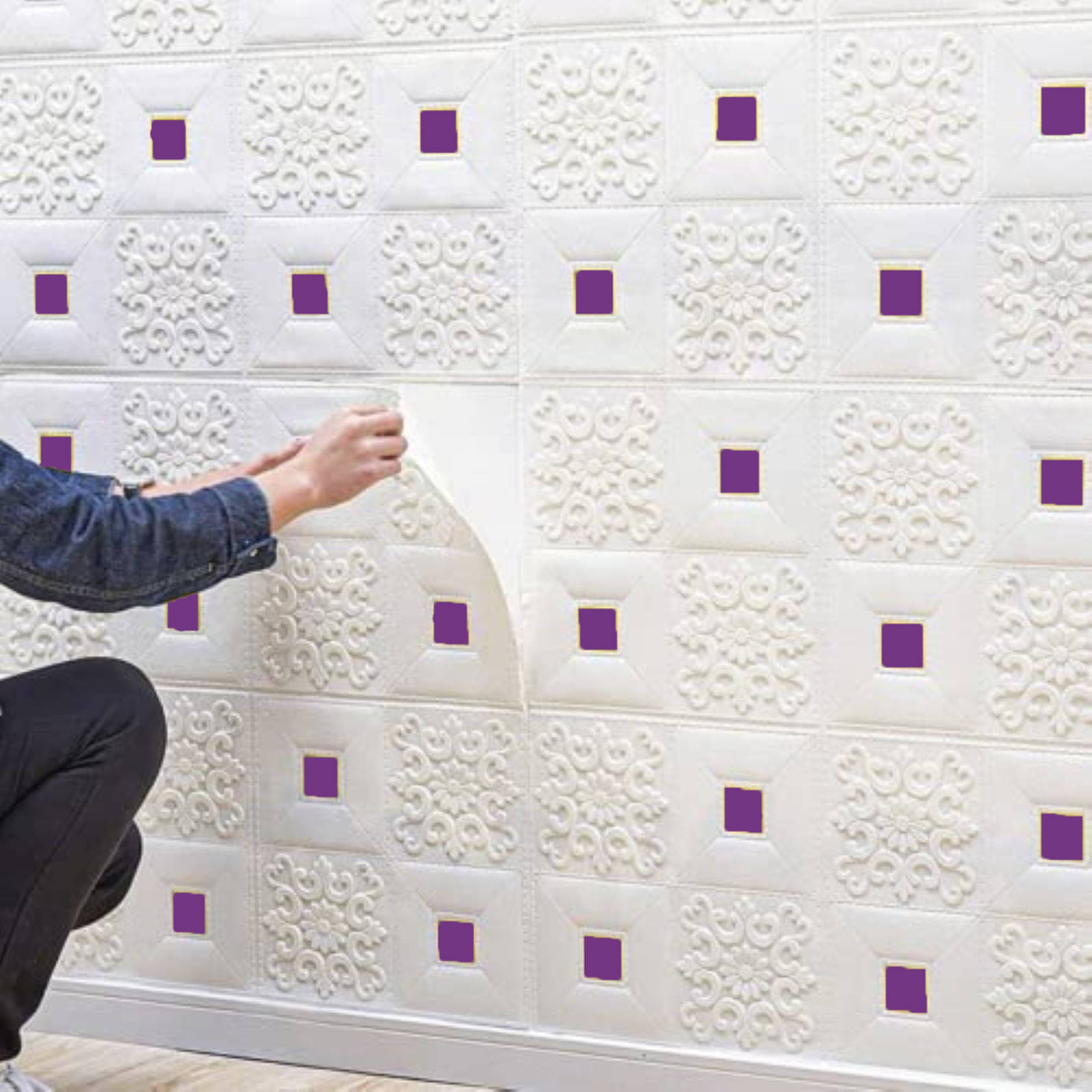     			purple Solid Wallpaper ( 70 X 77 ) cm ( Pack of 1 )