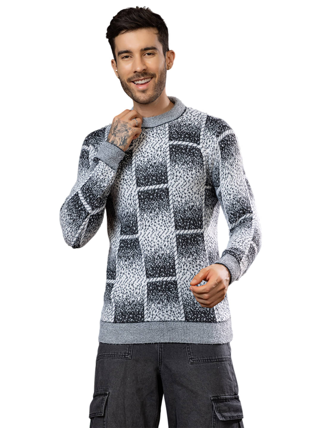     			tysort Woollen Round Neck Men's Full Sleeves Pullover Sweater - Black ( Pack of 1 )